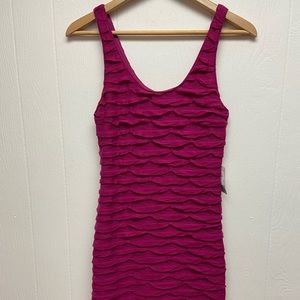 Pink ruffled body on dress